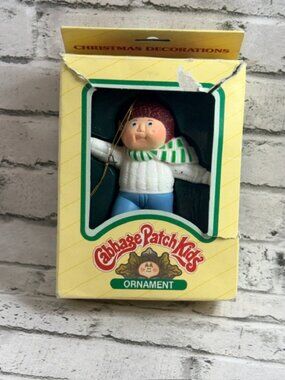 Vintage 1983 Cabbage Patch Kids Christmas Ornament Appalachian Figurine Box Xmas